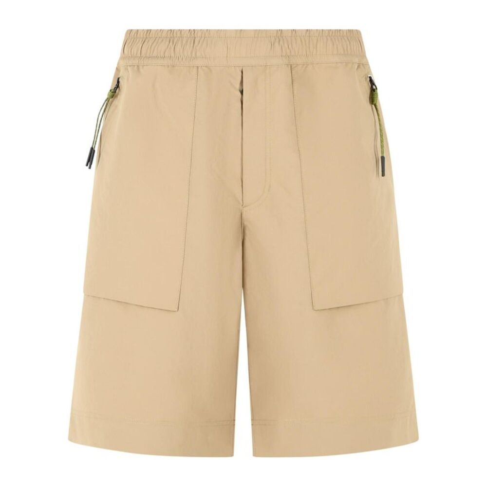 Moncler Grenoble Beige Technical Froissé Shorts Men